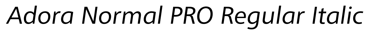 Adora Normal PRO Regular Italic image